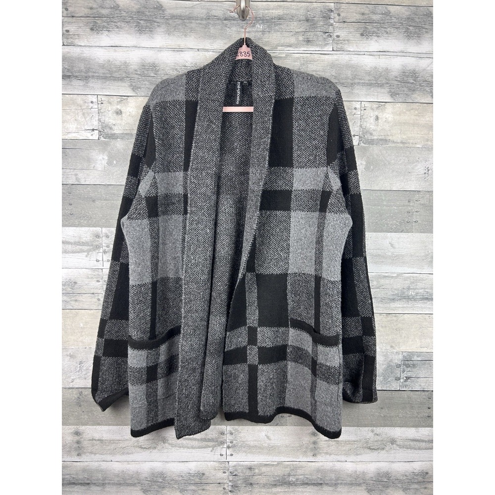 Zoe & Phoebe Women's XL Plaid Cardigan With Pockets